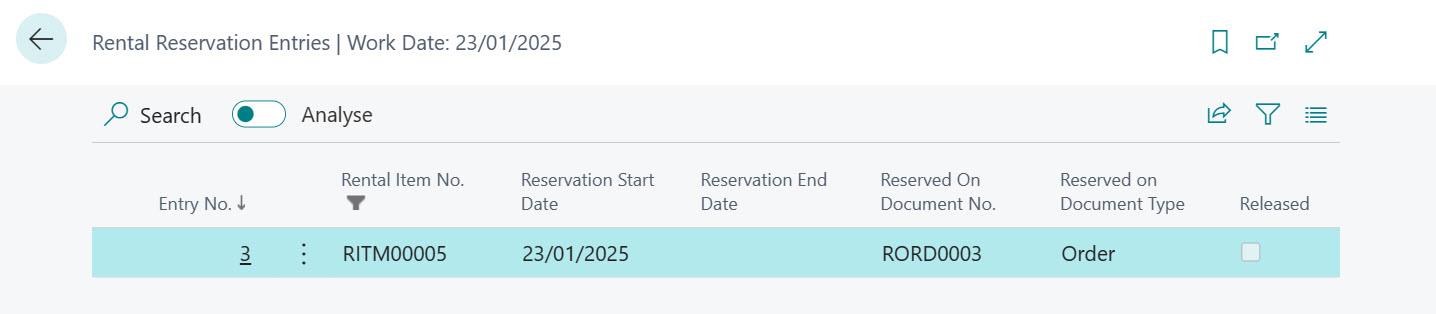 Reservation Entries in Business Central