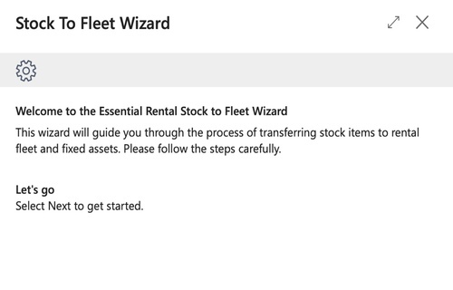 Step 2 - Stock to Fleet wizard